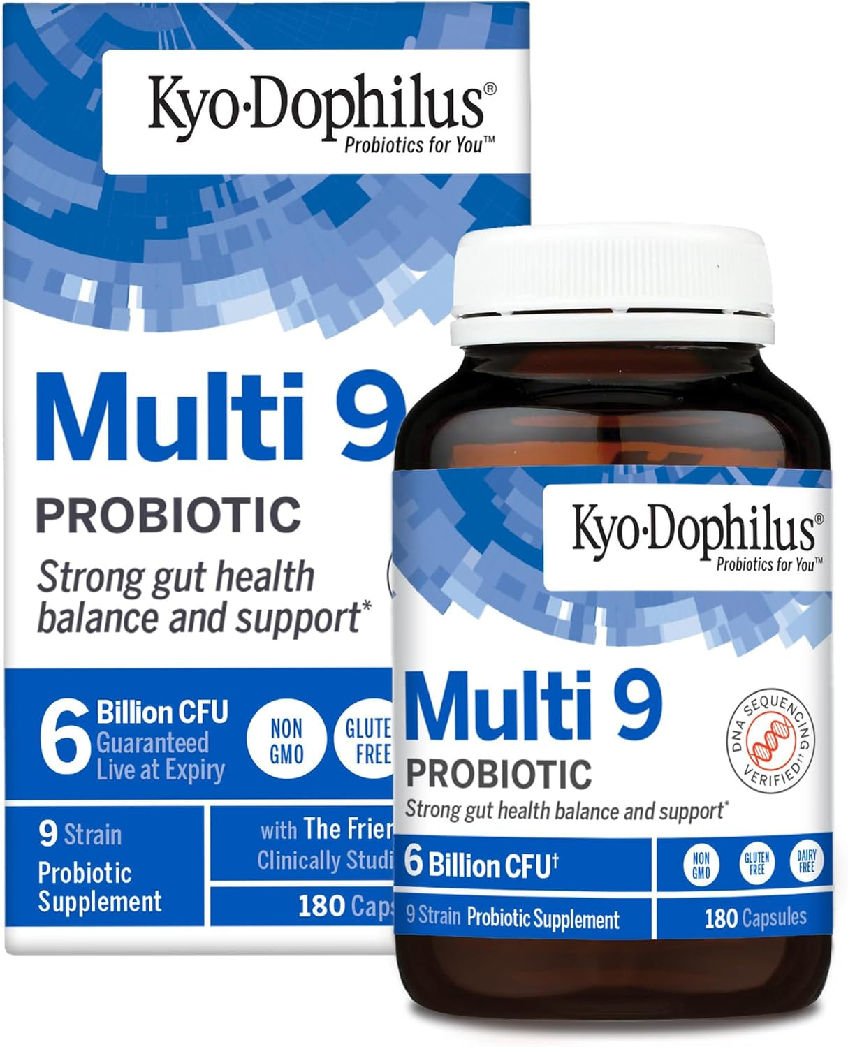 Kyolic Kyo-Dophilus 9 Probiotic Supplement, 9 Billion CFU, Digestive & Immune Support, 90 Capsules