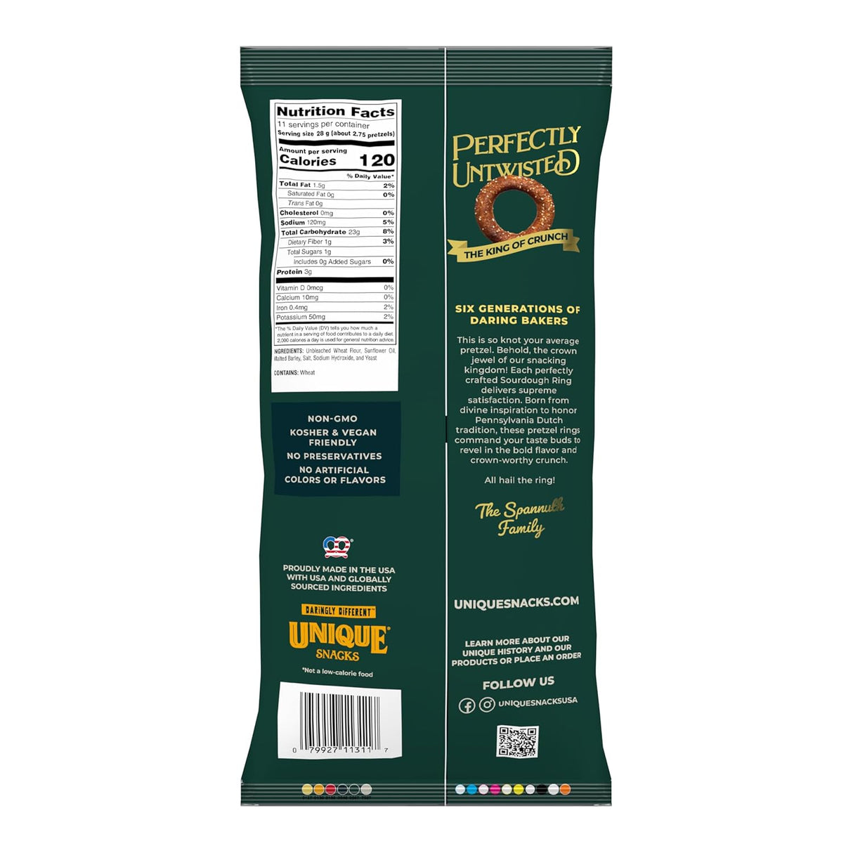 Unique Pretzel Rings, Sourdough Craft Beer Flavor, 12-Pack (11 oz)
