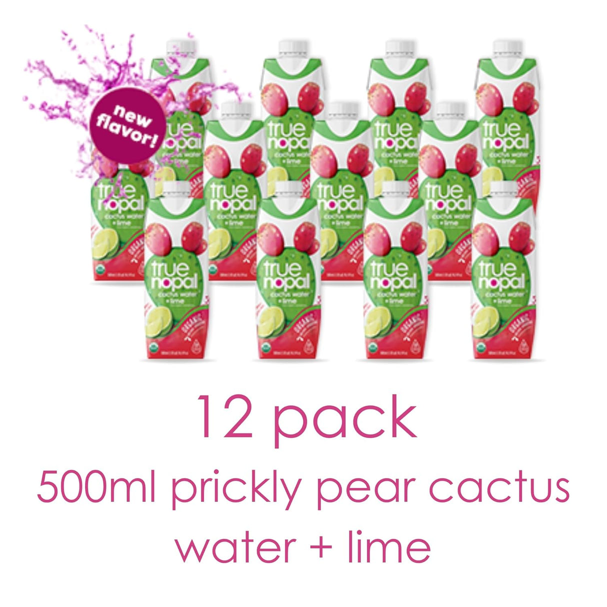 真仙人掌水 - 仙人掌果 - 12 包 - 每包 16.9 盎司