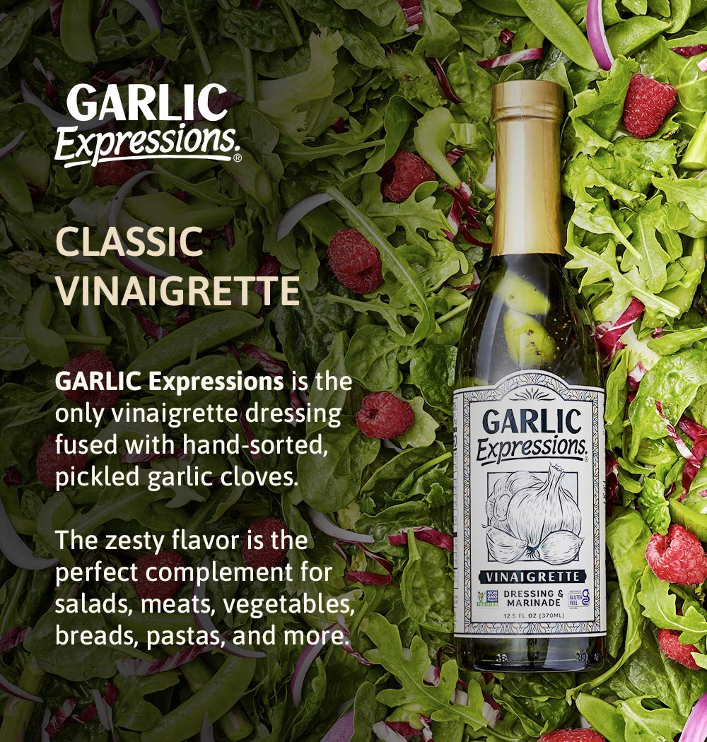 Garlic Expressions Vinaigrette Salad Dressing (12.5 Oz. - Pack of 12) - Cozy Farm