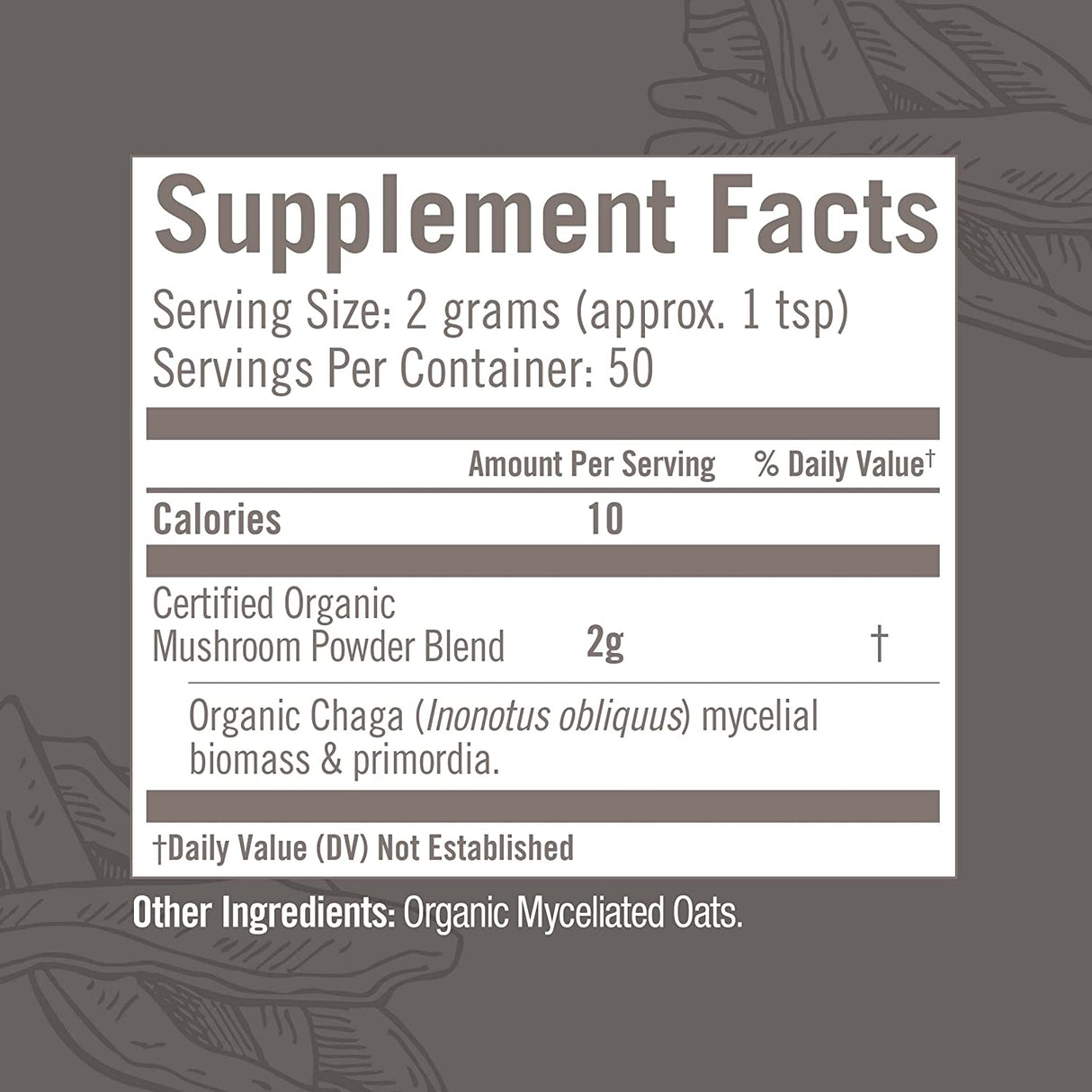 Om Mushroom Superfood Chaga Organic Mushroom Powder, 3.5 Ounce - Cozy Farm