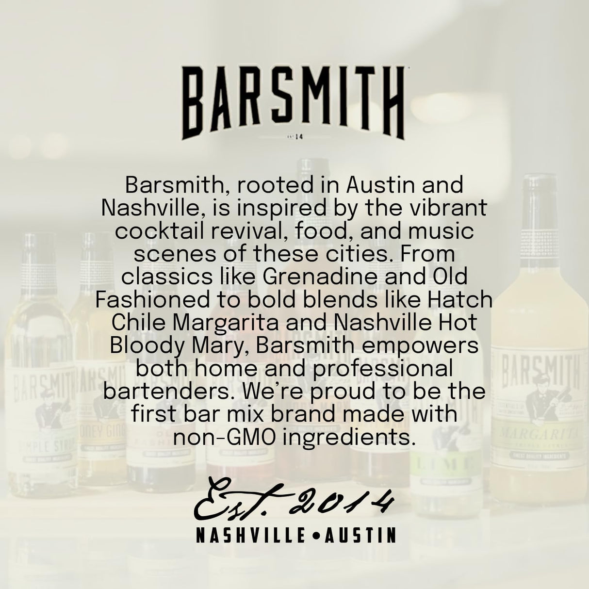 Barsmith Classic Old Fashioned Cocktail Mix, Premium Craft Cocktail, Case of 6 (12.7 fl oz)