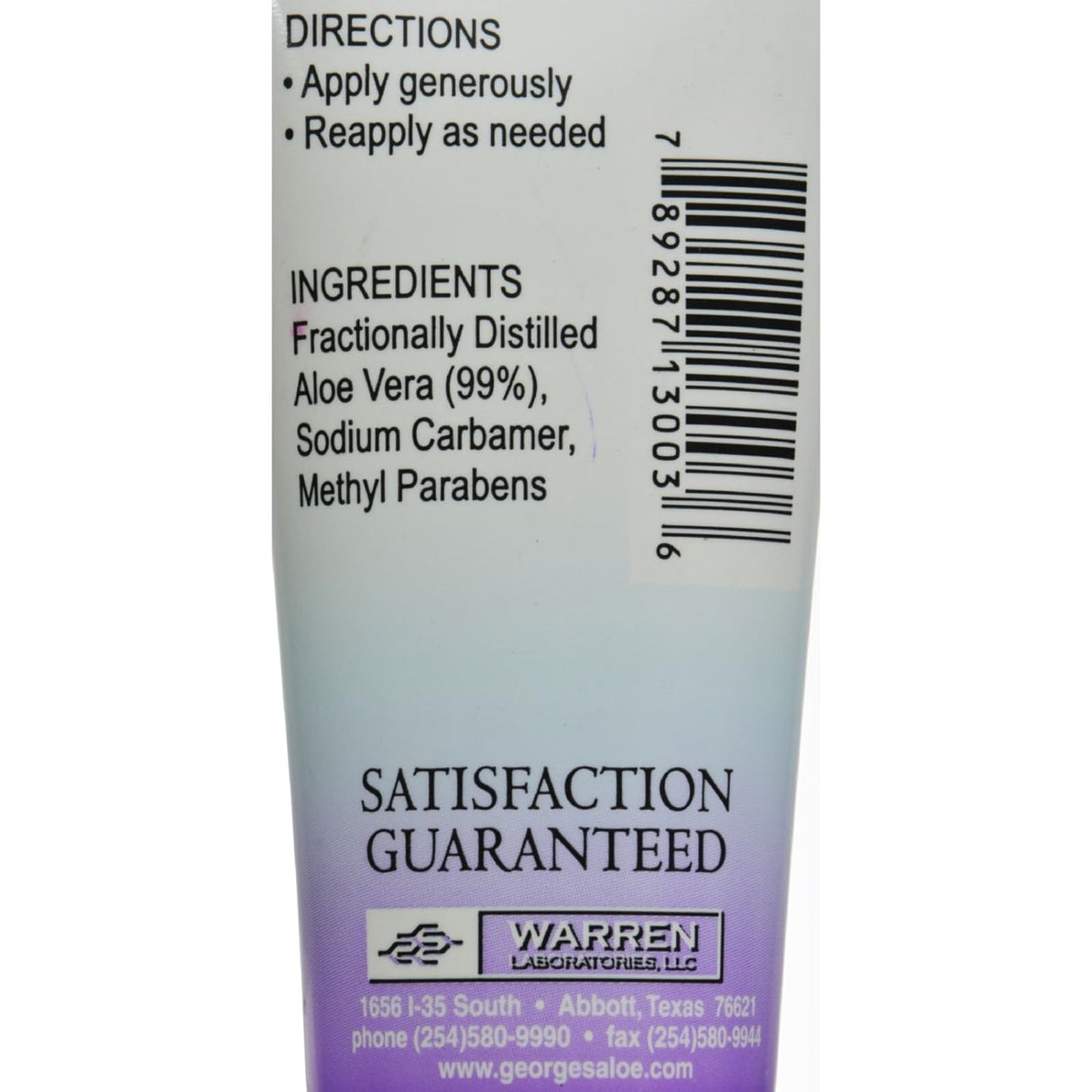 George's Aloe Vera Gel (3 Oz.) - Soothing Relief for Sunburn, Bites & More - Cozy Farm