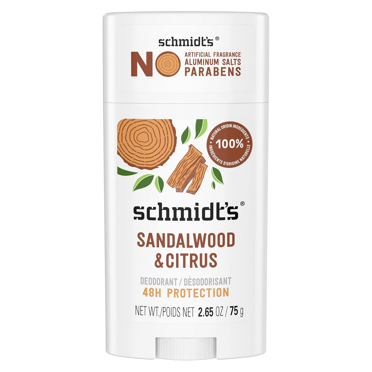 Schmidt's Natural Deodorant: Citrus Sandalwood - 2.65 Oz