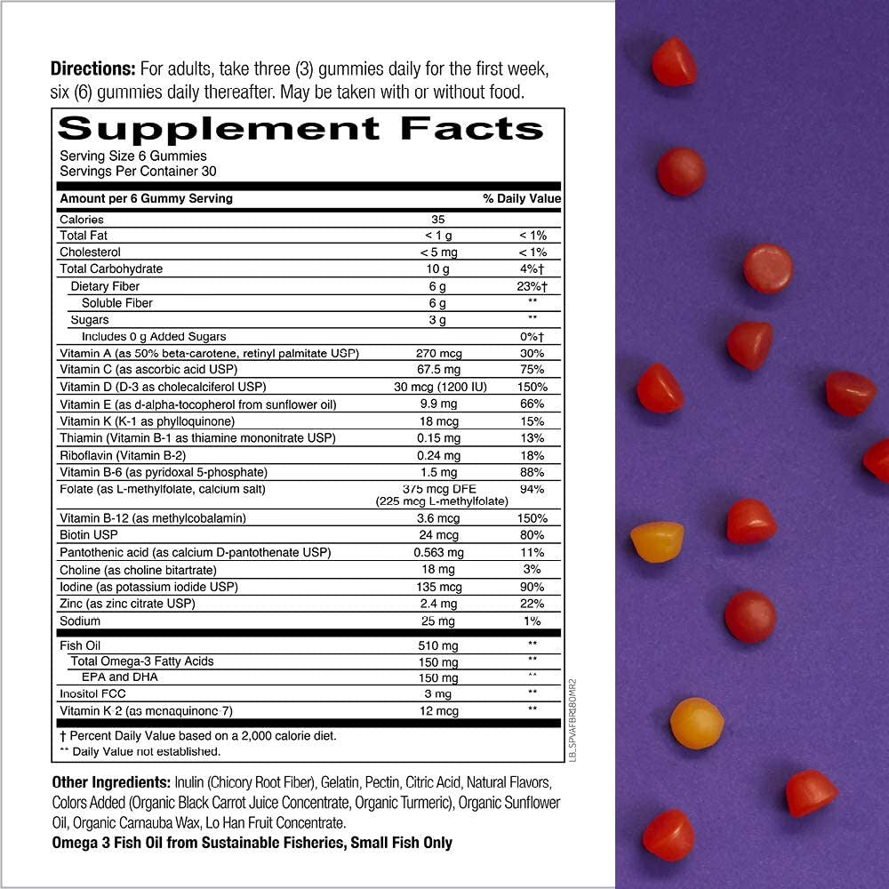 Smartypants Kids Complete Multivitamina + Omega-3 con vitamina D (180 unidades)