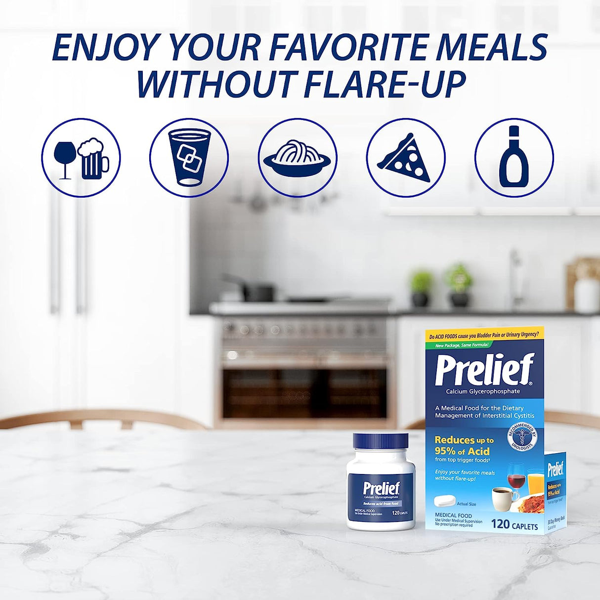 Prelief Dietary Supplement - 120 Easy-Swallow Capsules for Occasional Bladder Discomfort - Cozy Farm