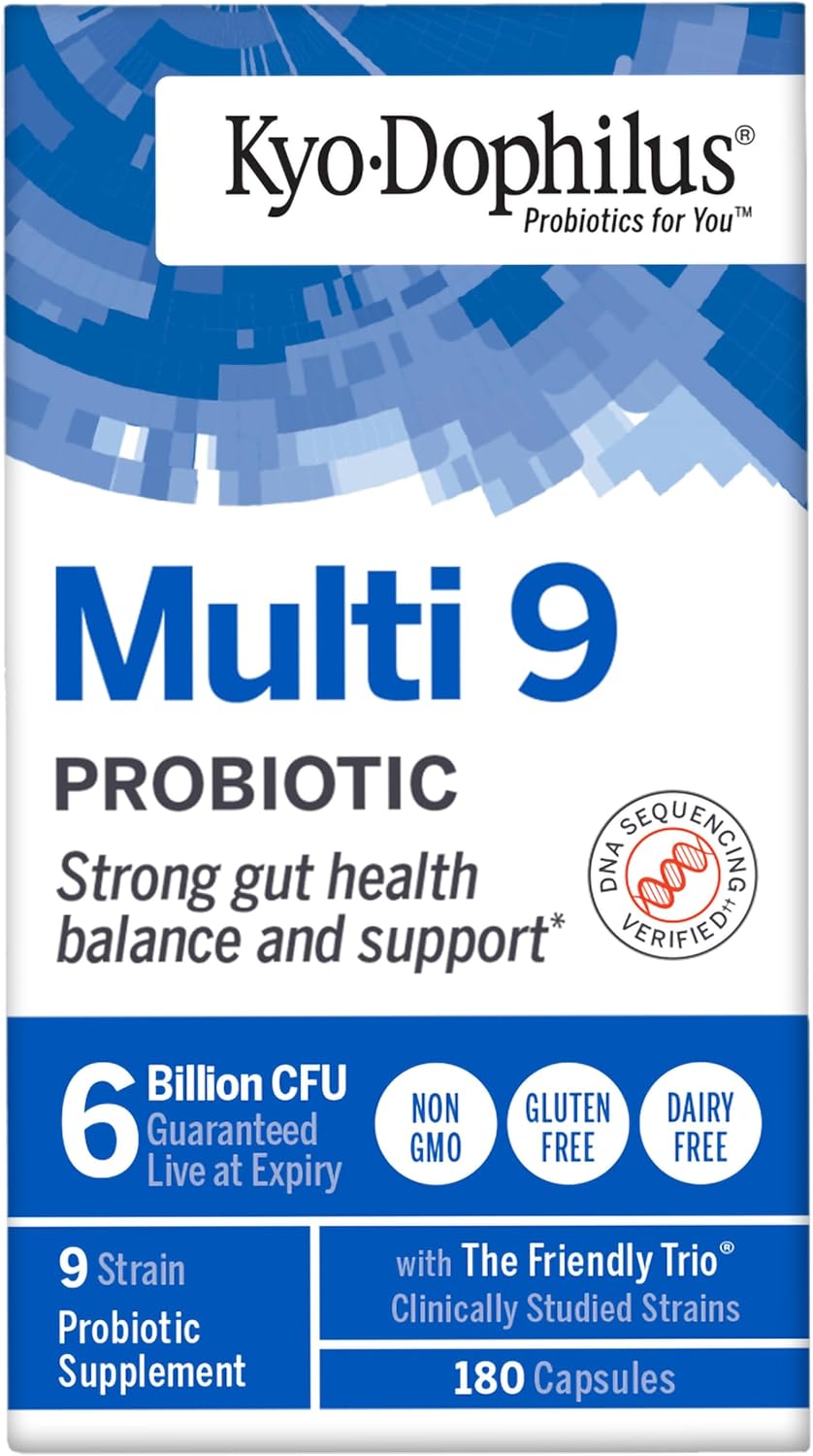 Kyolic Kyo-Dophilus 9 Probiotic Supplement, 9 Billion CFU, Digestive & Immune Support, 90 Capsules
