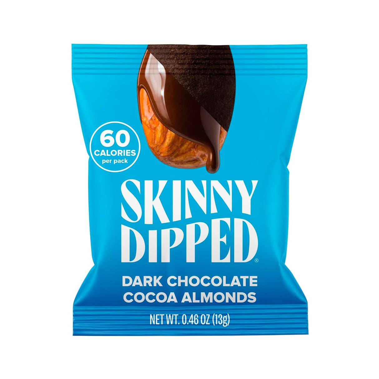 Skinnydipped Dark Chocolate Cocoa Almond Mini - 0.46 Oz, Case of 24