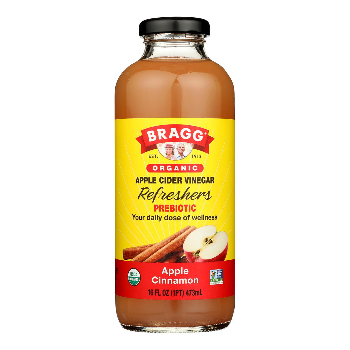 Bragg Apple Cider Vinegar Refresh Cinnamon Apple - 16 Fl Oz - Cozy Farm