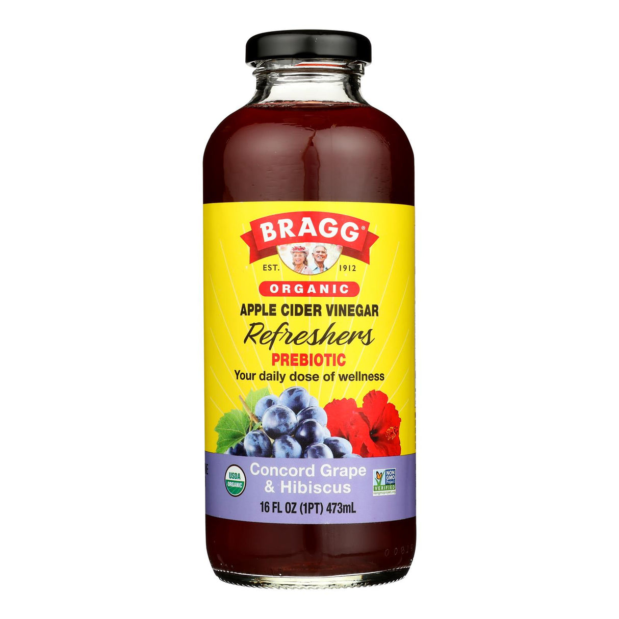 Bragg Apple Cider Vinegar Hibiscus Refresh, 16 fl oz (Case of 12) - Cozy Farm