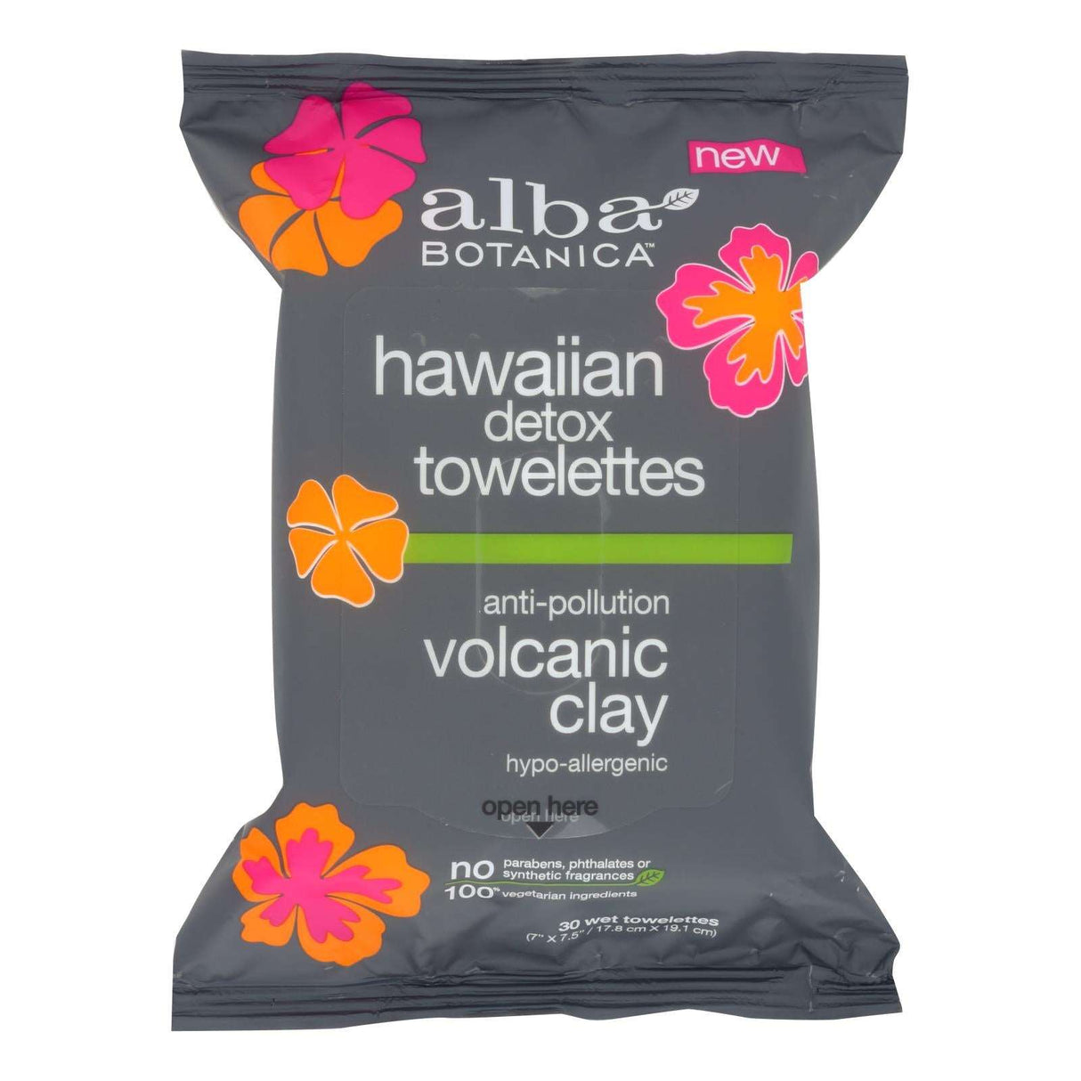 Alba Botanica Hawaiian Detox Towelettes - Pack of 3 (75 Count) - Cozy Farm