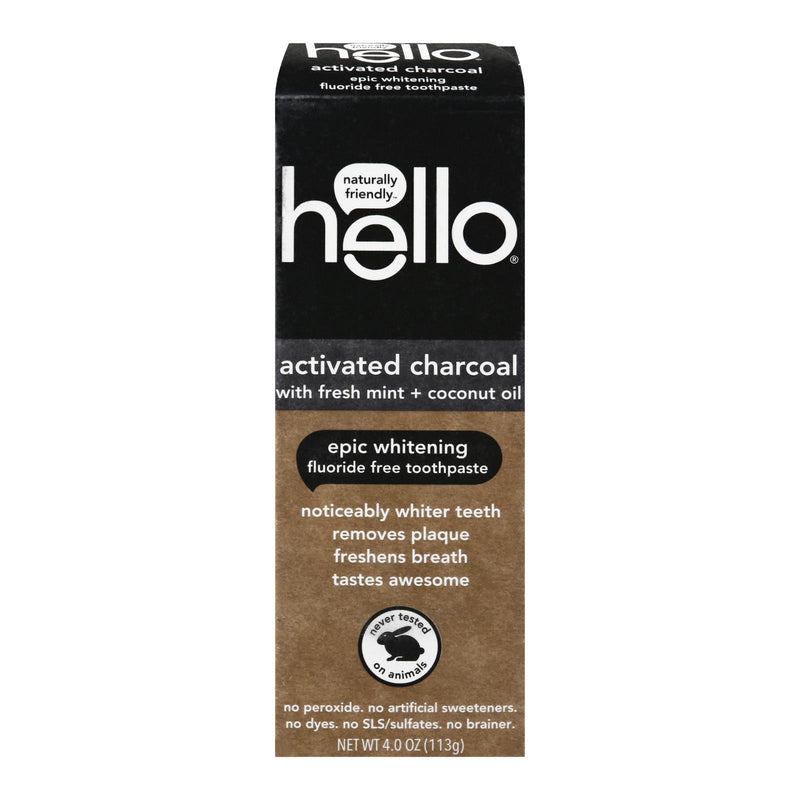 Hello Products LLC ACT CHarRcoal WHiTe FlouRiDe-Free Toothpaste (Pack of 6 - 4 oz.) - Cozy Farm 