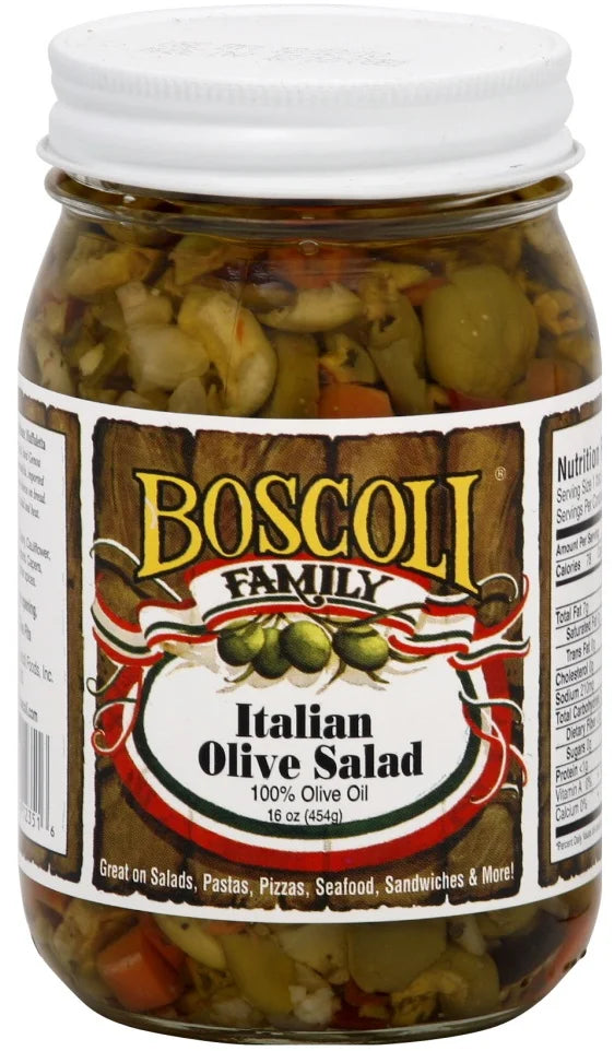Boscoli Authentic Italian Olive Salad - Case of 6 - 15.5 Oz Jars - Cozy Farm