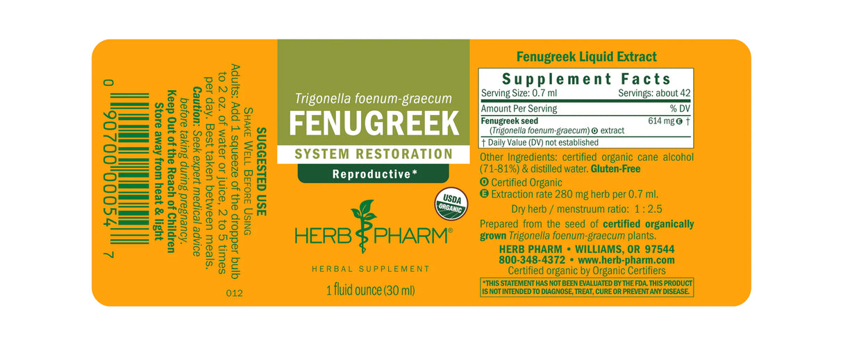 Herb Pharm Fenugreek Concentrate Drops - 1 Fl Oz