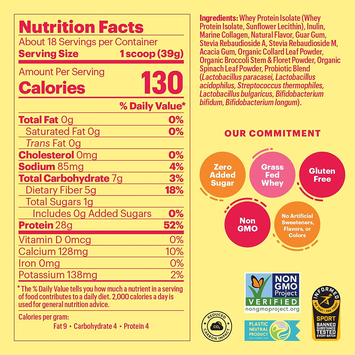 Natreve Vanilla Sundae Whey Protein Powder (Pack of 4) 23.8 Oz - Cozy Farm