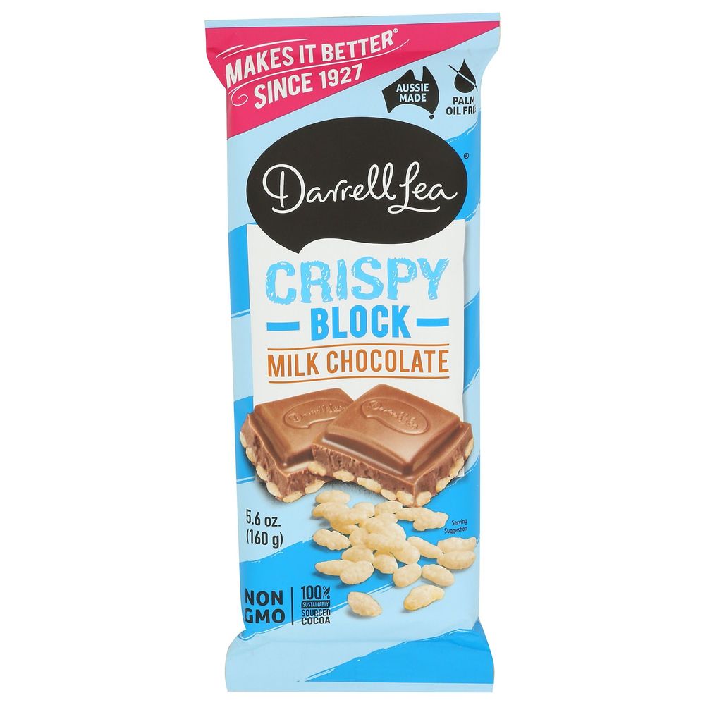 Darrell Lea - Milk Chocolate Crispy Bar, 5.6 oz (Pack of 15) - Australian Chocolate Treat