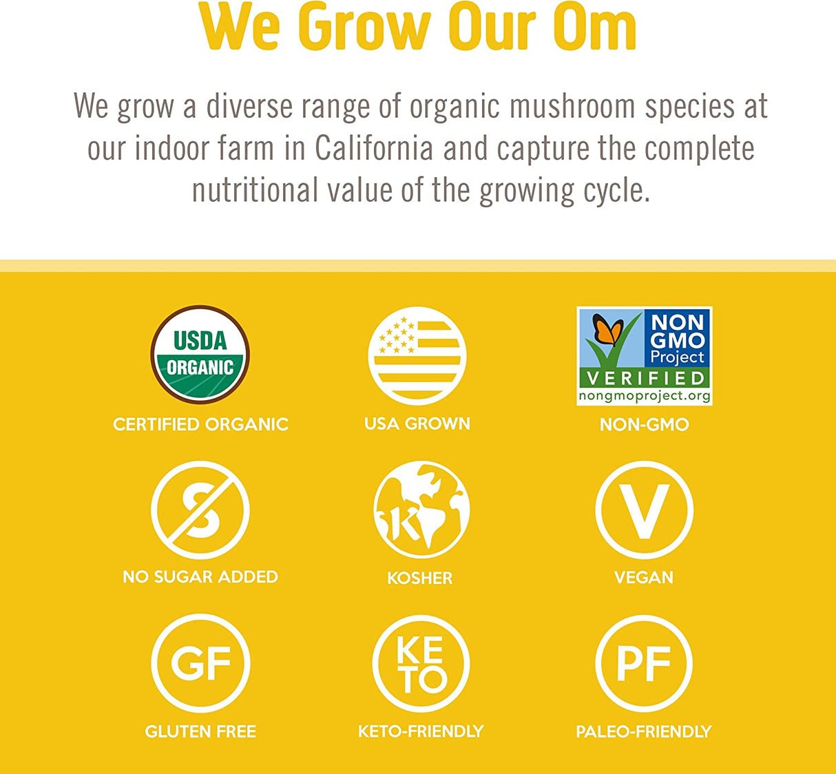 Om Mushroom Superfood Lion's Mane Organic Mushroom Powder 3.5 Oz - Cozy Farm