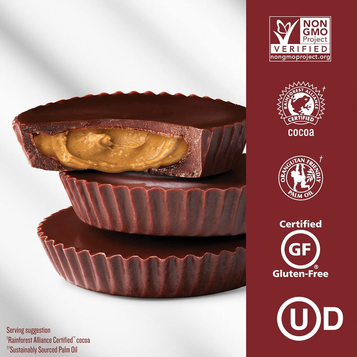 Justin's Organic Peanut Butter Cups, Milk Chocolate, 1.4 oz (Case of 12)