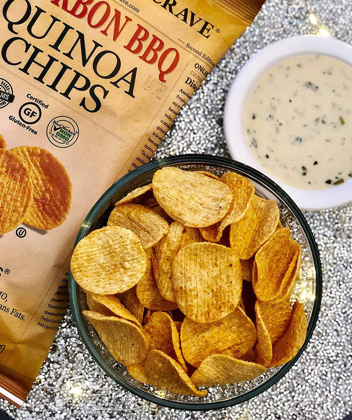The Daily Crave Bourbon BBQ Quinoa Chips, 4.25 oz, Pack of 8