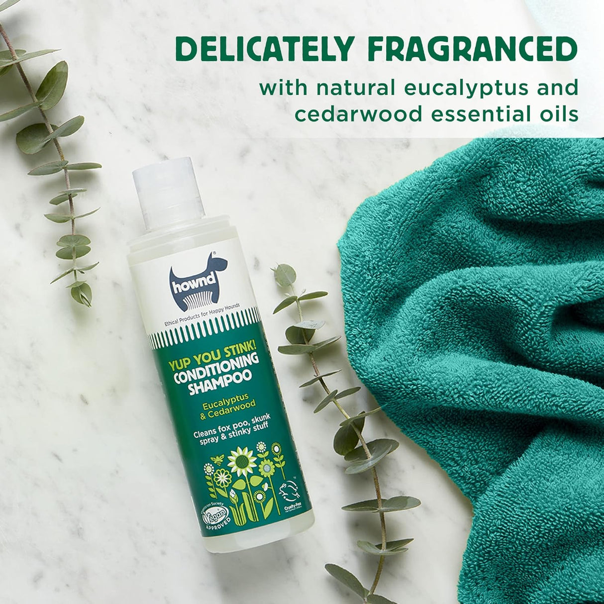 Hownd Yup You Stink - Conditioning Shampoo for Dogs, Eucalyptus & Cedarwood, 8.5 oz, Case of 6