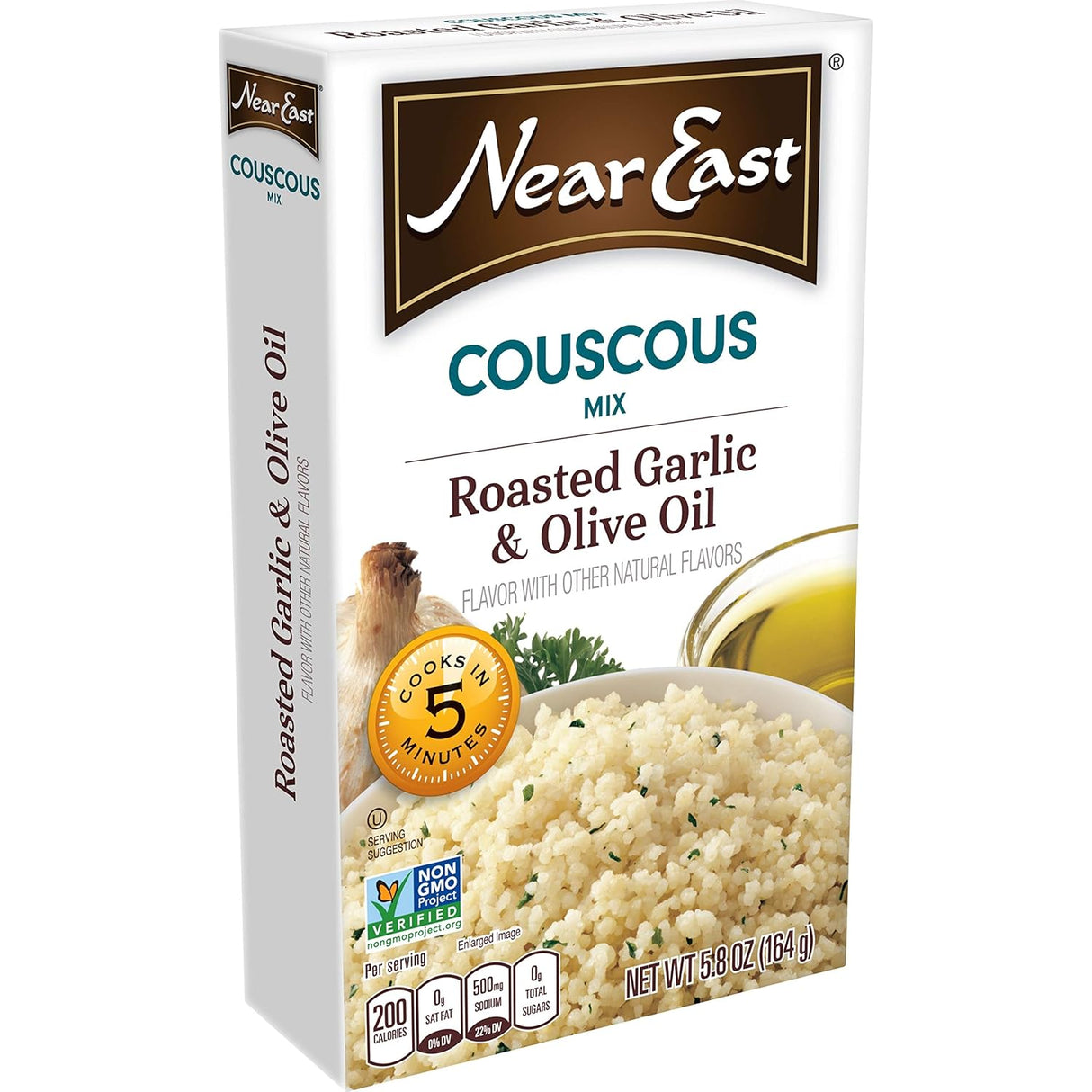 Near East Roasted Olive Oil and Garlic Couscous, Case of 12, 5.8 Oz Packs