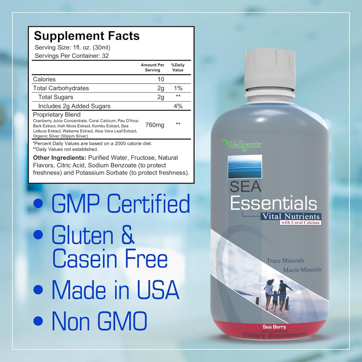 Heaven-Sent Essentials Vital Nutrients with Coral Calcium, 32 Fl. Oz.