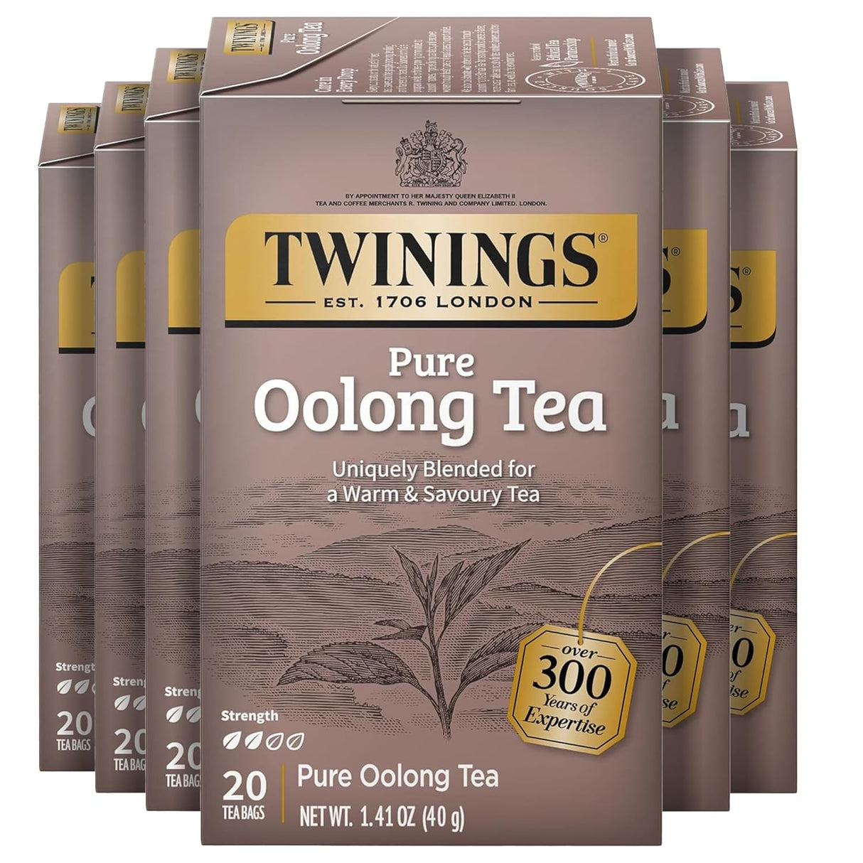 Twinings Tea China Oolong Black Tea, 20 Tea Bags (Pack of 6)