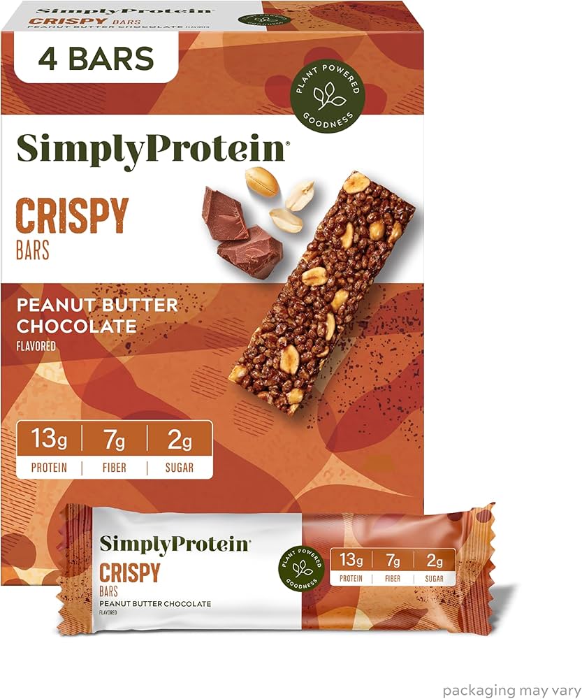 Simply Protein - Pb Chocolate Protein Bar, 8/1.41 oz (Case of 4) - Gluten-Free Snack