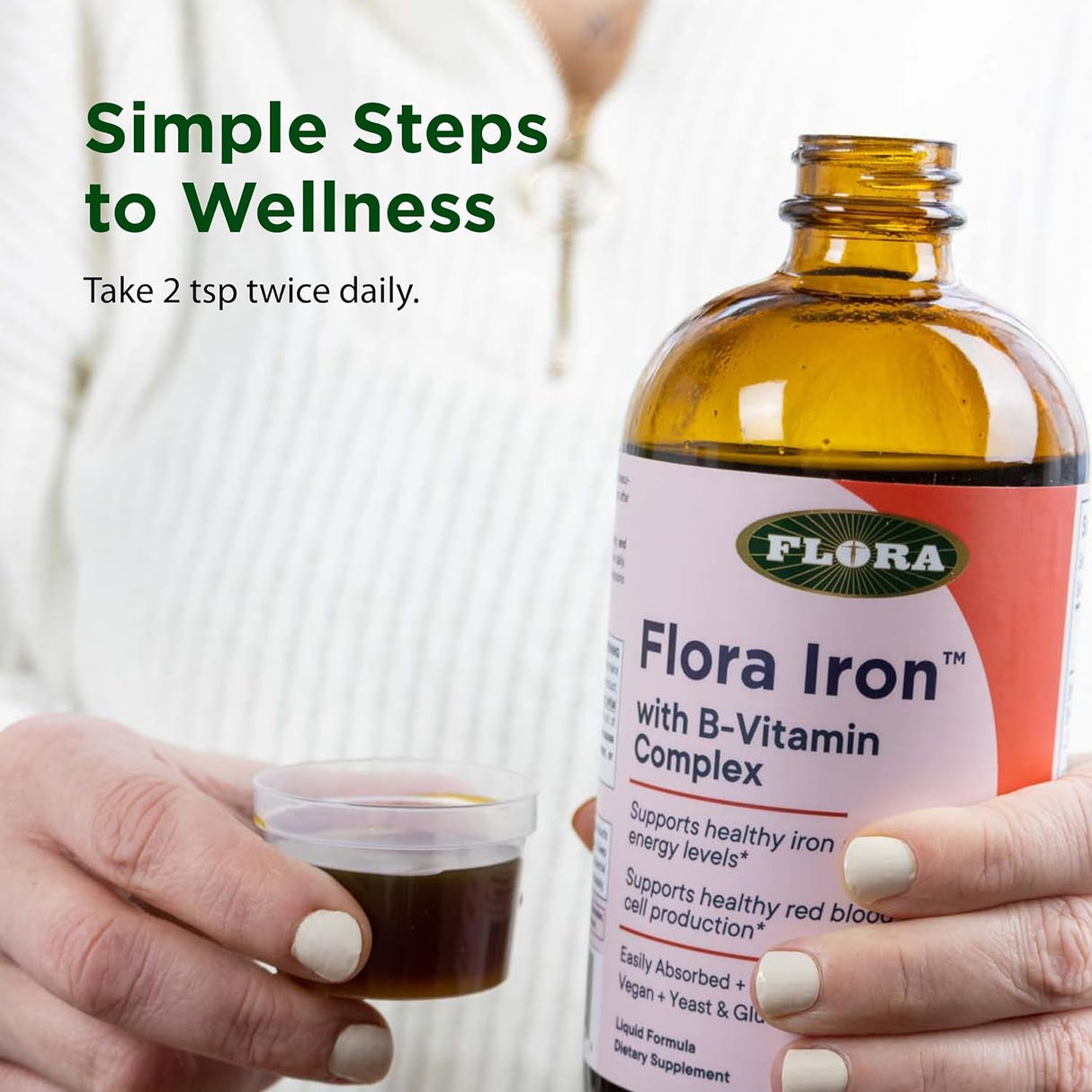 Flora Iron B Vitamin Complex Liquid, 15 Fl. Oz
