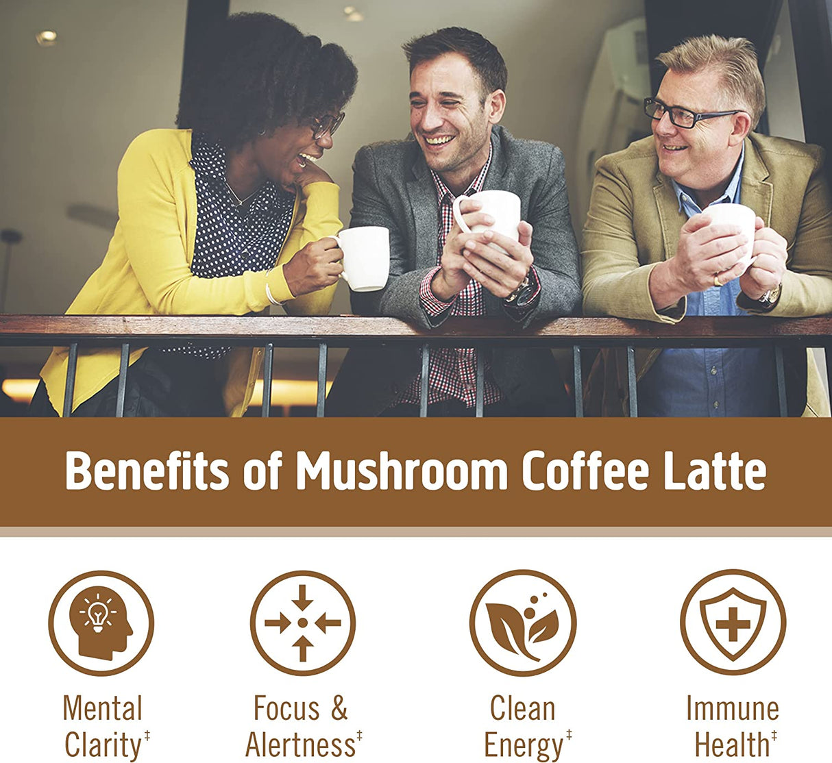 Om Mushroom Coffee Latte Blend 8.47oz - Cozy Farm