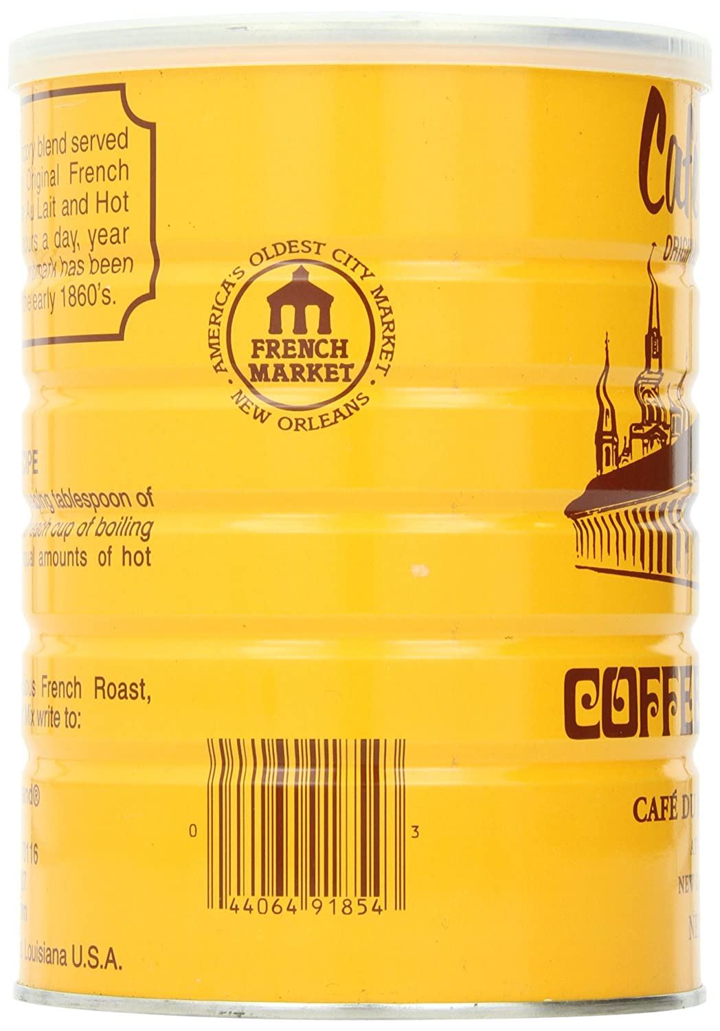 Cafe Du Monde Ground Coffee Chicory - Authentic New Orleans Blend, 15 Oz (Pack of 12) - Cozy Farm