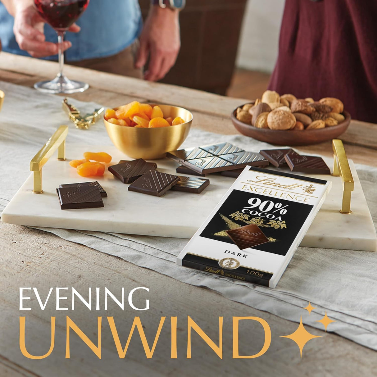 Lindt Excellence 90% Cocoa Dark Chocolate Bar Case of 12 3.5 Oz