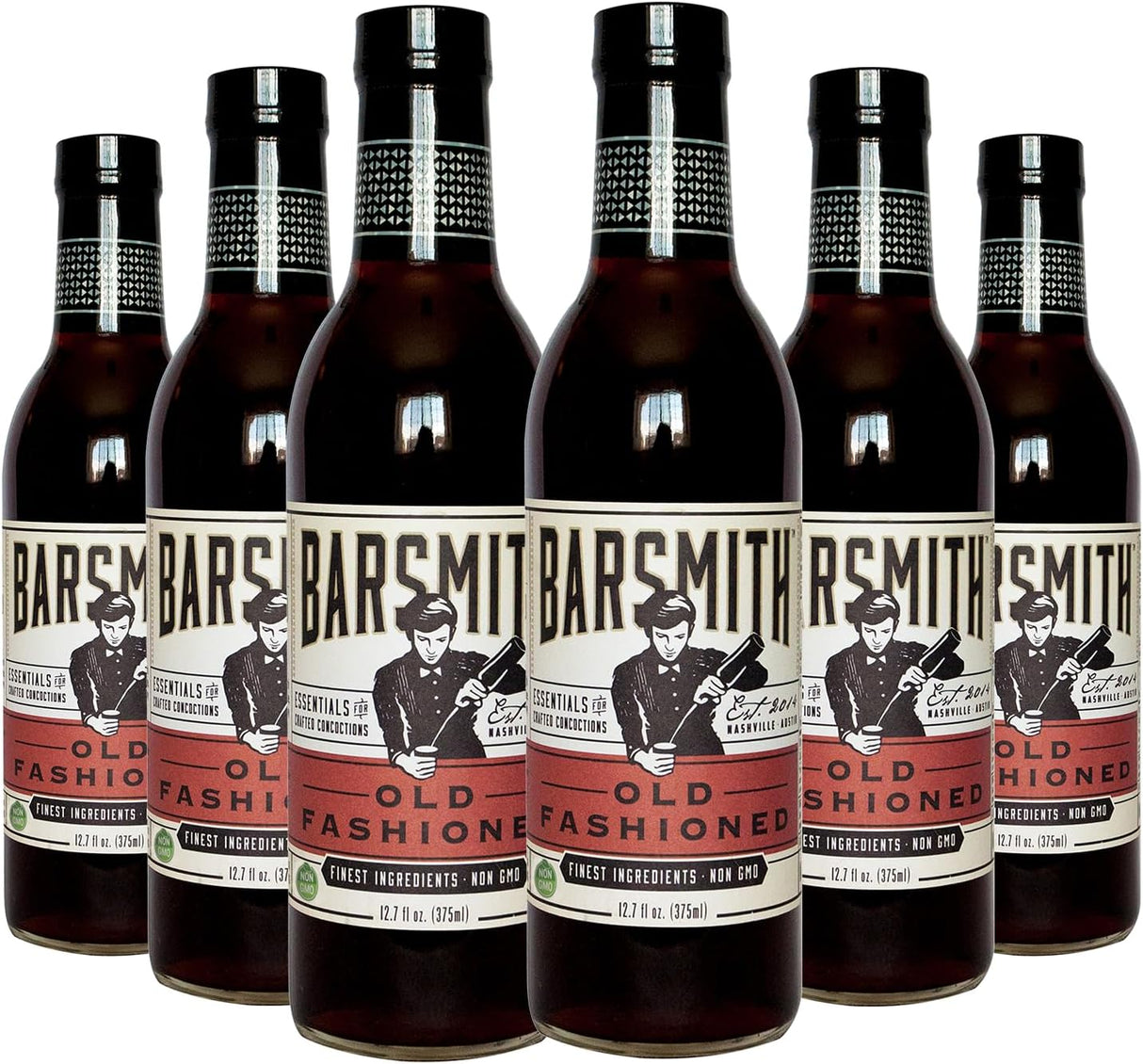 Barsmith Classic Old Fashioned Cocktail Mix, Premium Craft Cocktail, Case of 6 (12.7 fl oz)