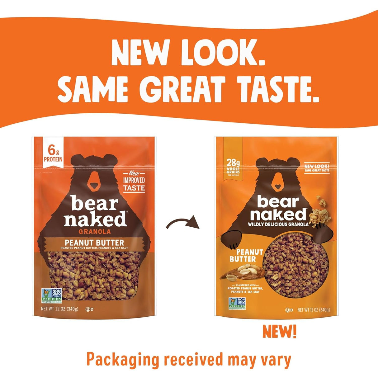 Bear Naked Granola, Peanut Butter, 12 oz, (Pack of 6) - Cozy Farm