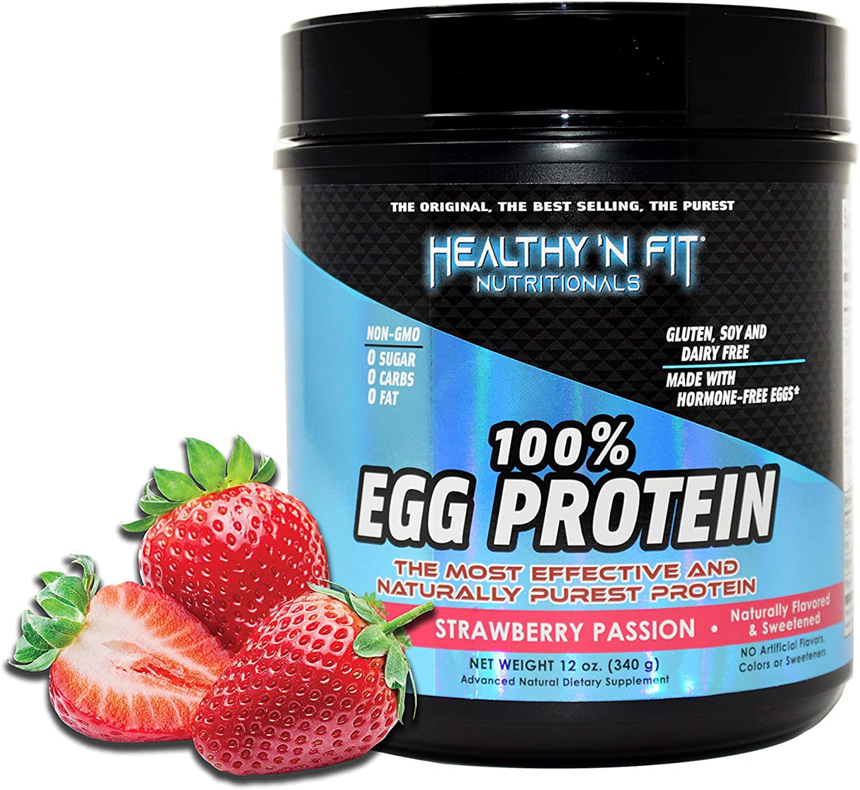Healthy 'n Fit Egg Protein 100% - Strawberry Passion - 12 Oz - Cozy Farm