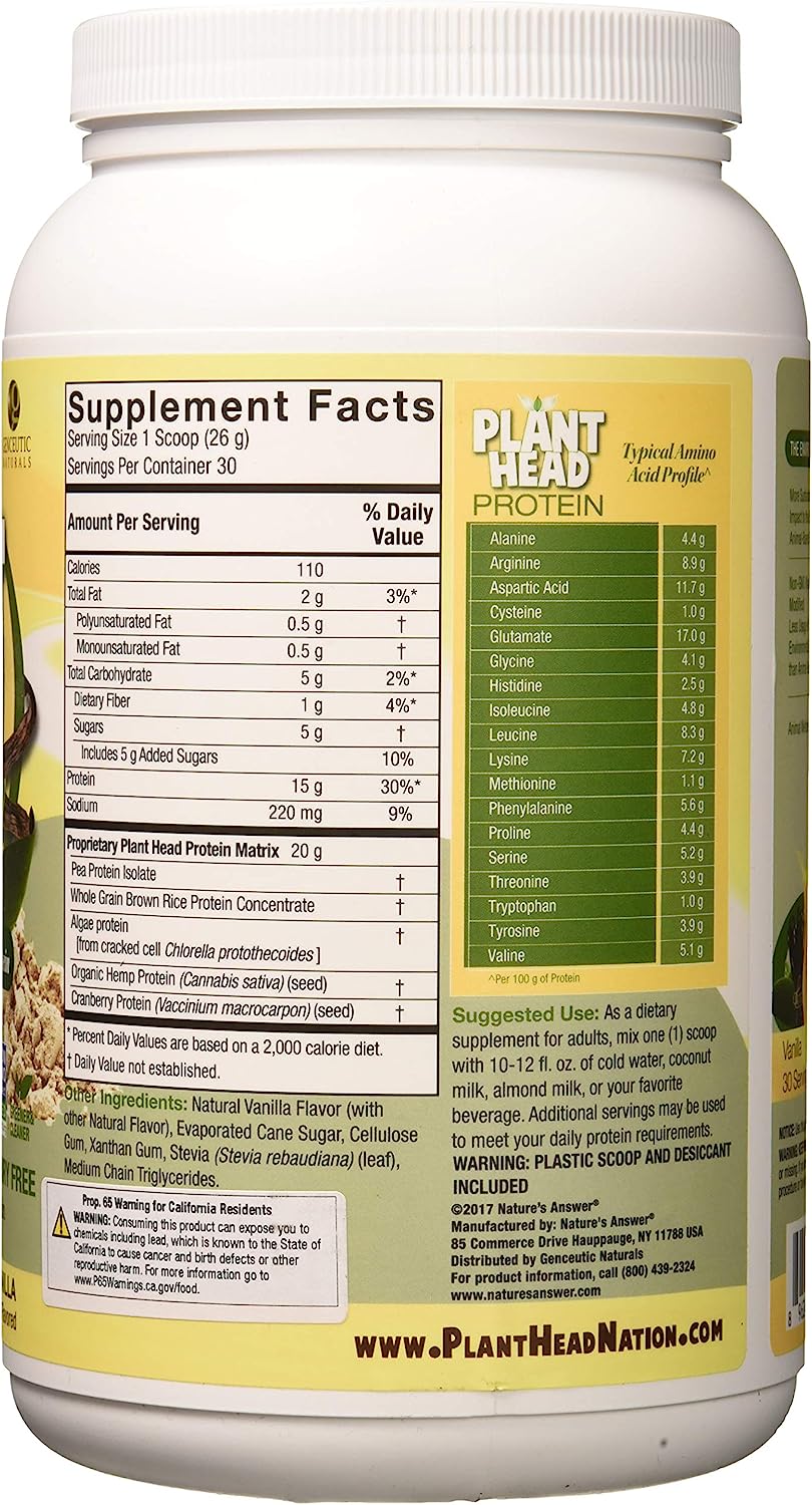 Genceutic Naturals Plant-Based Protein: Vanilla Craze (1.65 Lbs) - Cozy Farm