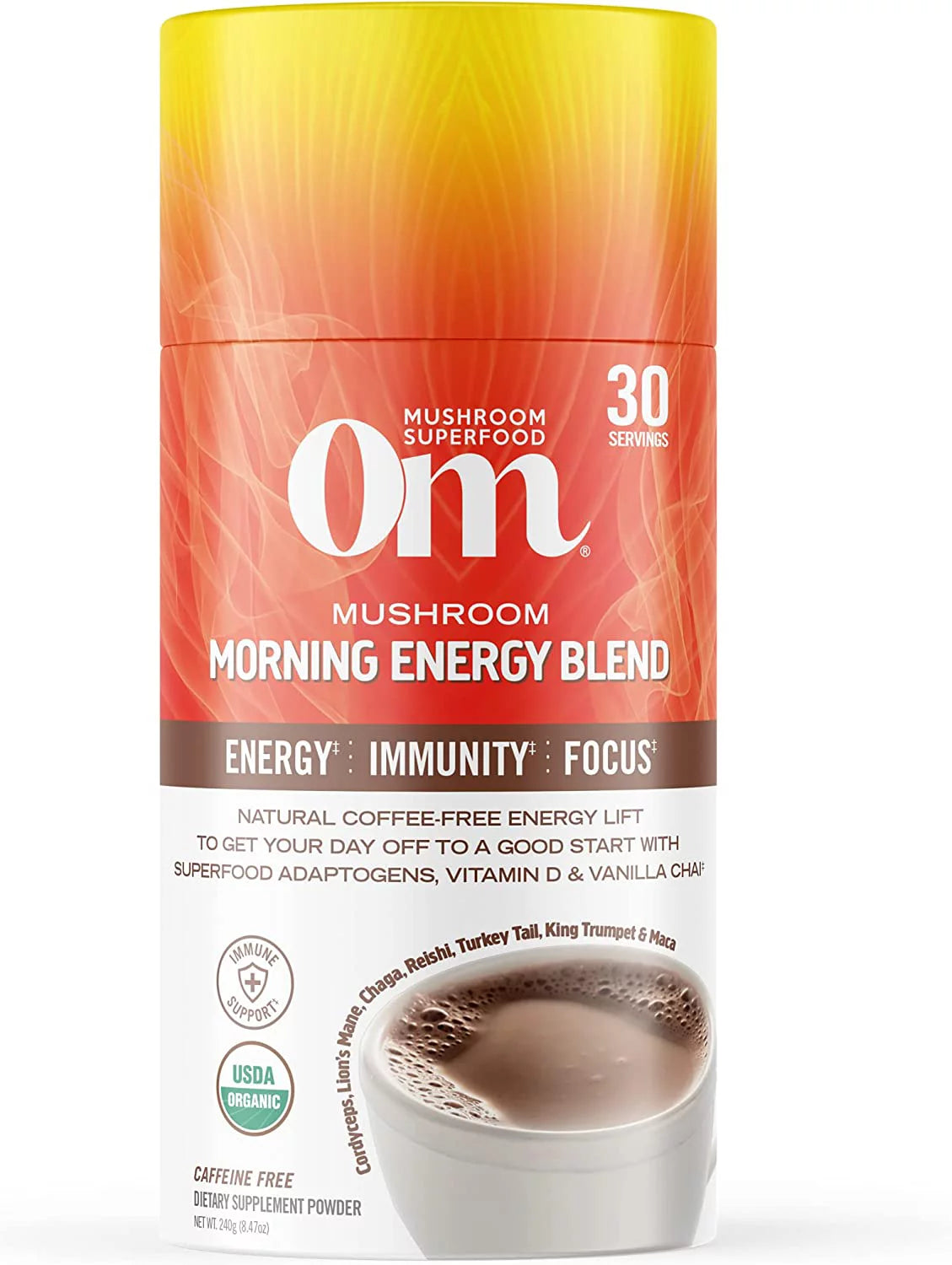 Morning Energy Blend - Om-Mushroom - 8.47 Oz - Cozy Farm