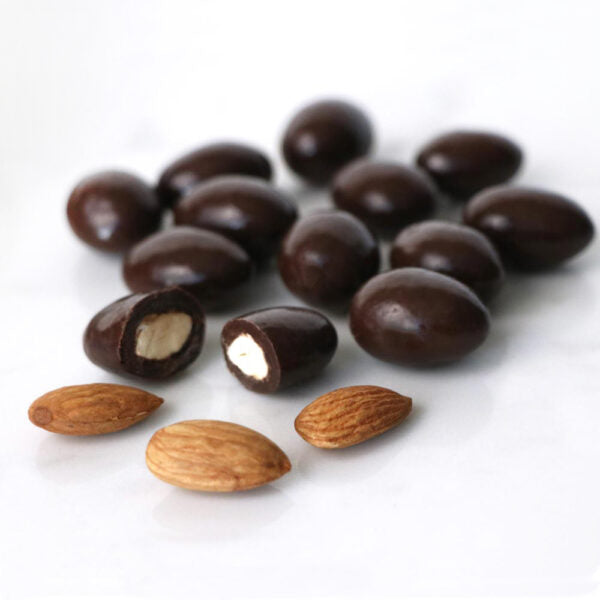 Marich Sugar-Free Belgian Chocolate Almonds - Case (10 lb) - Cozy Farm
