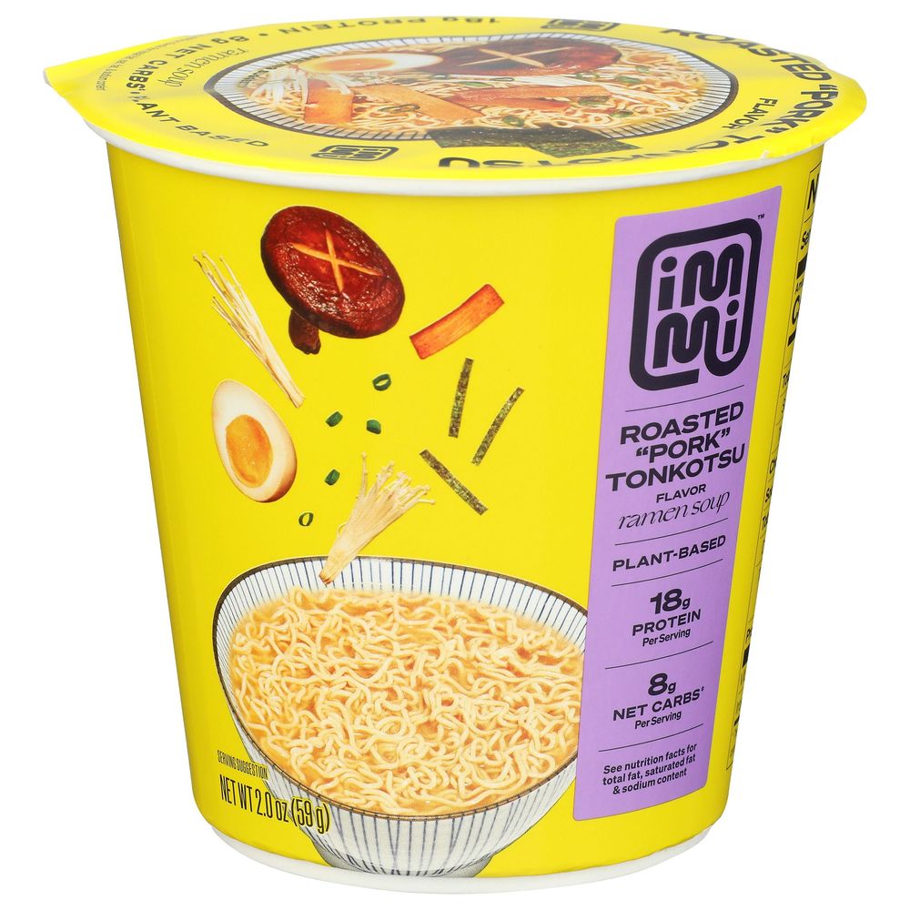 Immi - Roasted Pork Tonkotsu Ramen, 2.4 oz (Pack of 6) - Low Carb Delicious