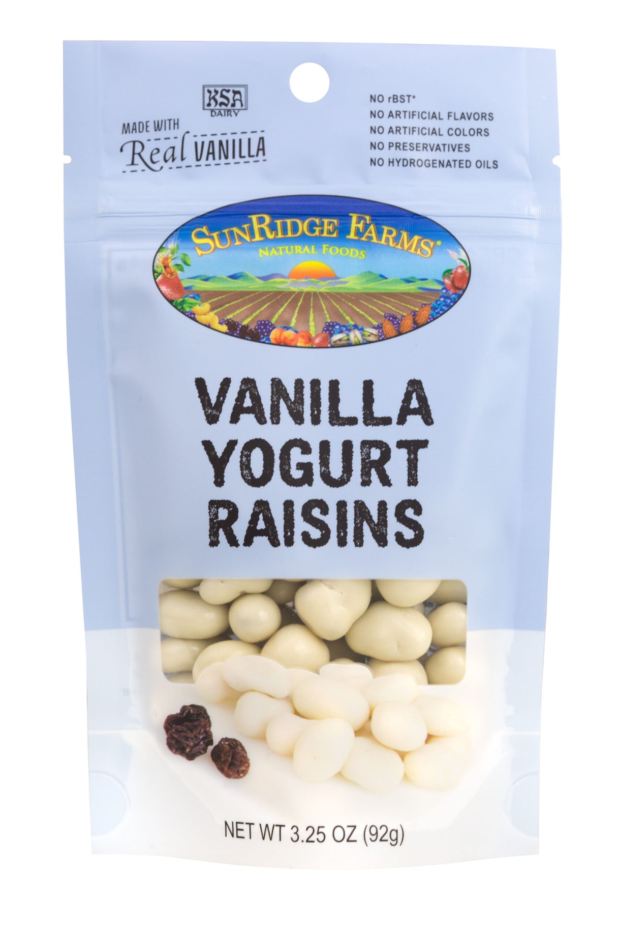 Sunridge Farms Yogurt Raisins - Case of 8 - 3.25 Oz. Packs - Cozy Farm