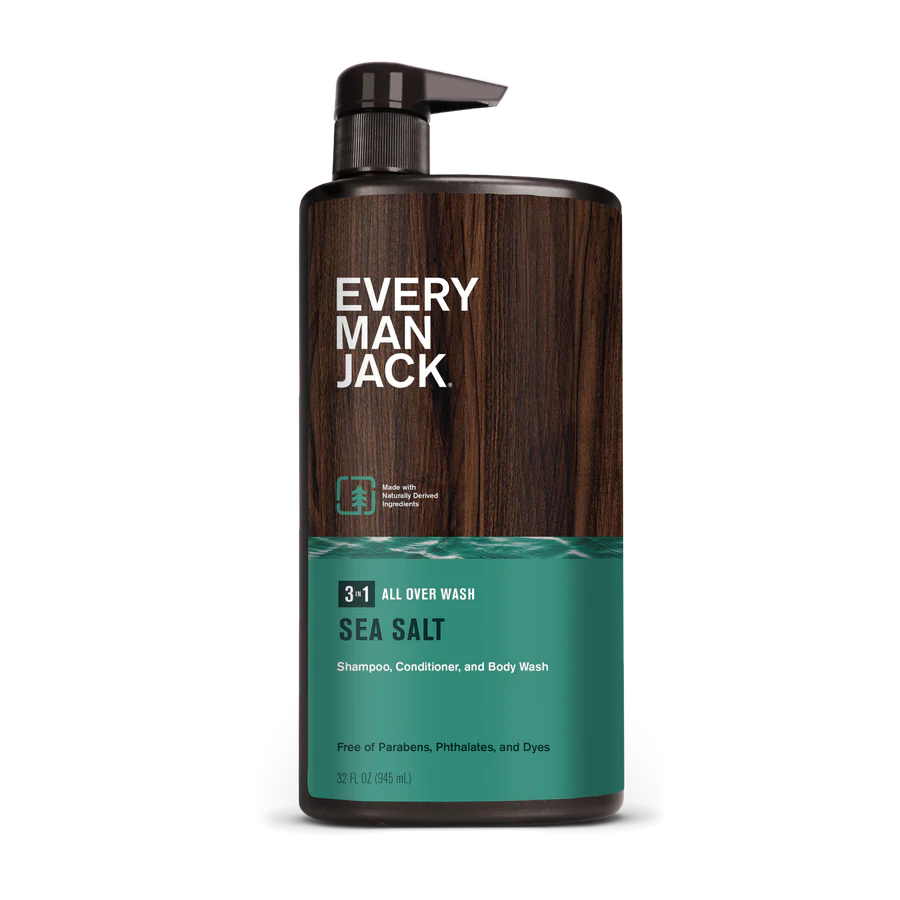 Every Man Jack 3-in-1 Sea Salt All Over Wash, 32 Fl Oz - Cozy Farm
