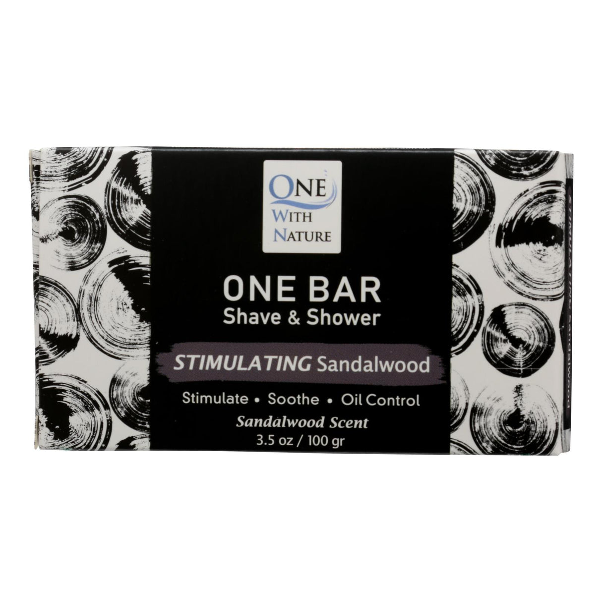 One With Nature - Pack of 3 Invigorating Sandalwood Bar Soap, 3.5 Oz Each - Cozy Farm