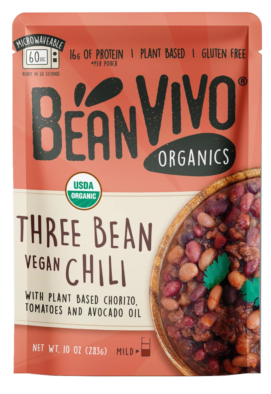 Bean Vivo - Chili 3 Bean Vegan, 10 Oz, Pack of 6 - Cozy Farm