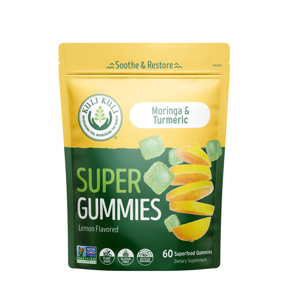 Kuli Kuli Moringa Turmeric Spr Gummy (60-Count Pack) - Cozy Farm