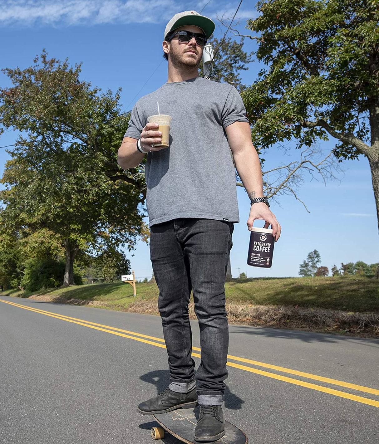 Rapid Fire Ketogenic Fair Trade Instant Keto Coffee Mix - Canister of 7.93 Oz - Cozy Farm