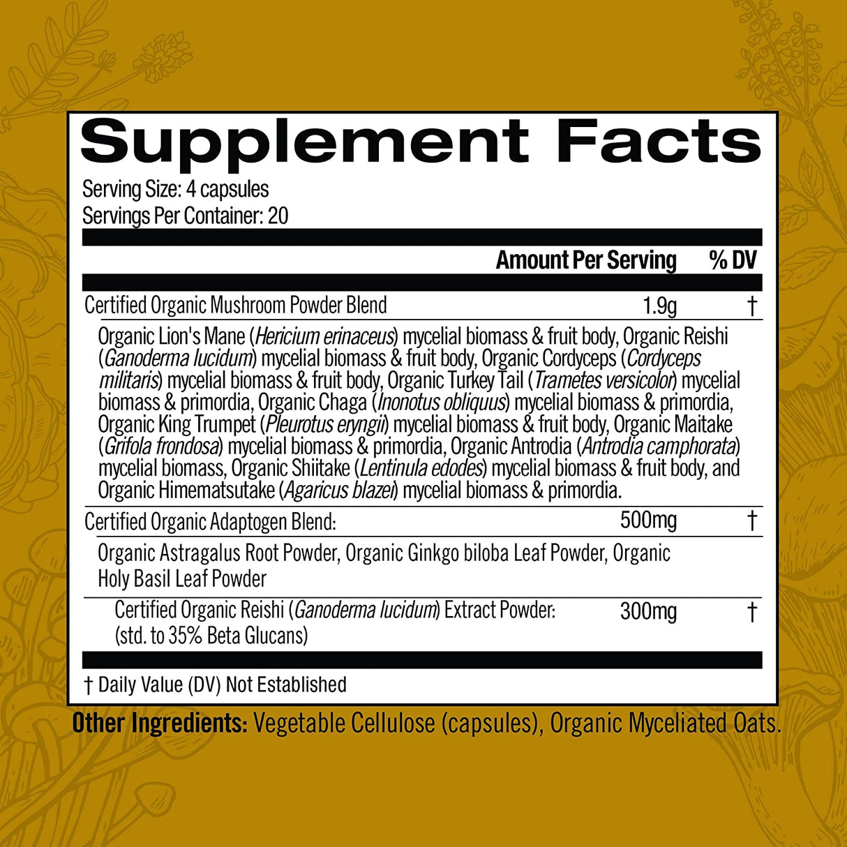 Om Mushroom Superfood: Master Blend Mushroom Capsules (80 Count) - Cozy Farm