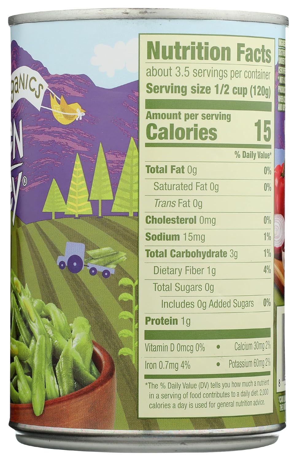 Green Valley Organics French Style Green Beans, 14.25 oz, Pack of 12
