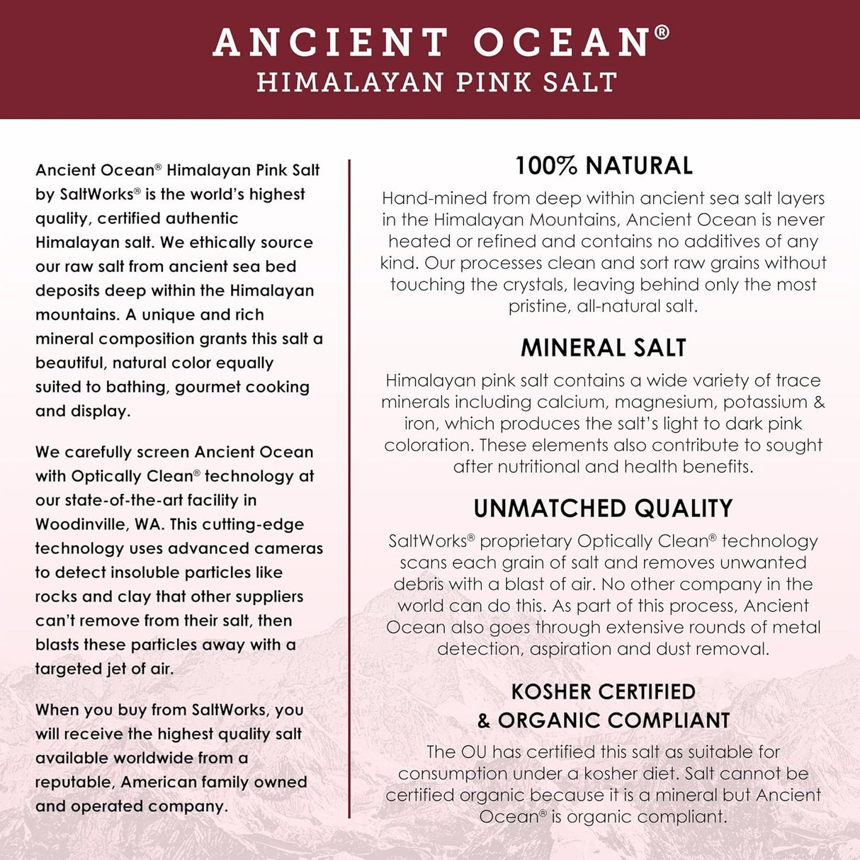 Saltworks Pink Himalayan Salt Coarse 5 lb