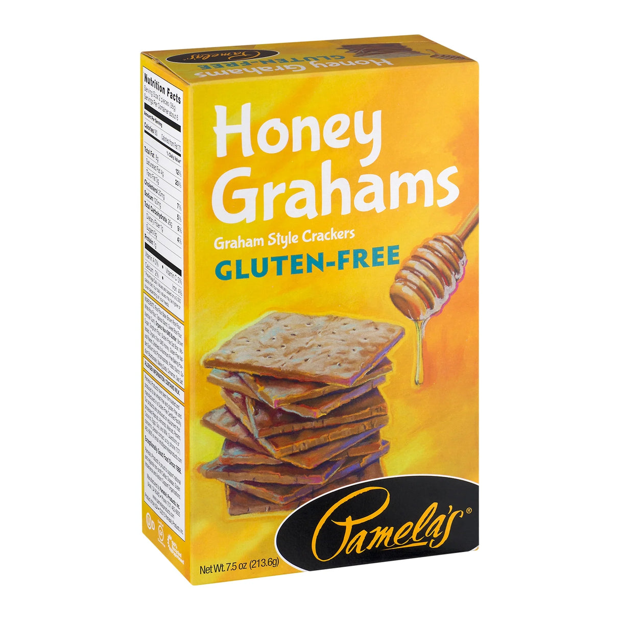 Pamela's Honey Graham Crackers, Whole Grain, 6 Pack, 7.5 Oz.