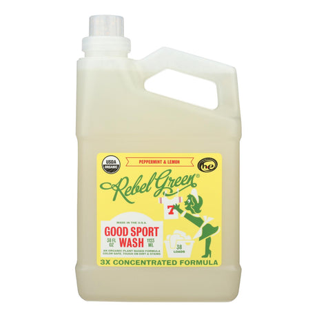 Rebel Green Good Sport Wash Lemon & Peppermint (Pack of 4 - 38 Fl Oz.) - Cozy Farm 